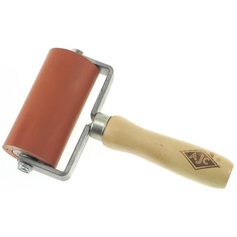 AJC Tools 170-4RW 4" Silicone Seam Roller with Wood Handle AJC Tools 170-4RW 4" Silicone Seam Roller with Wood Handle