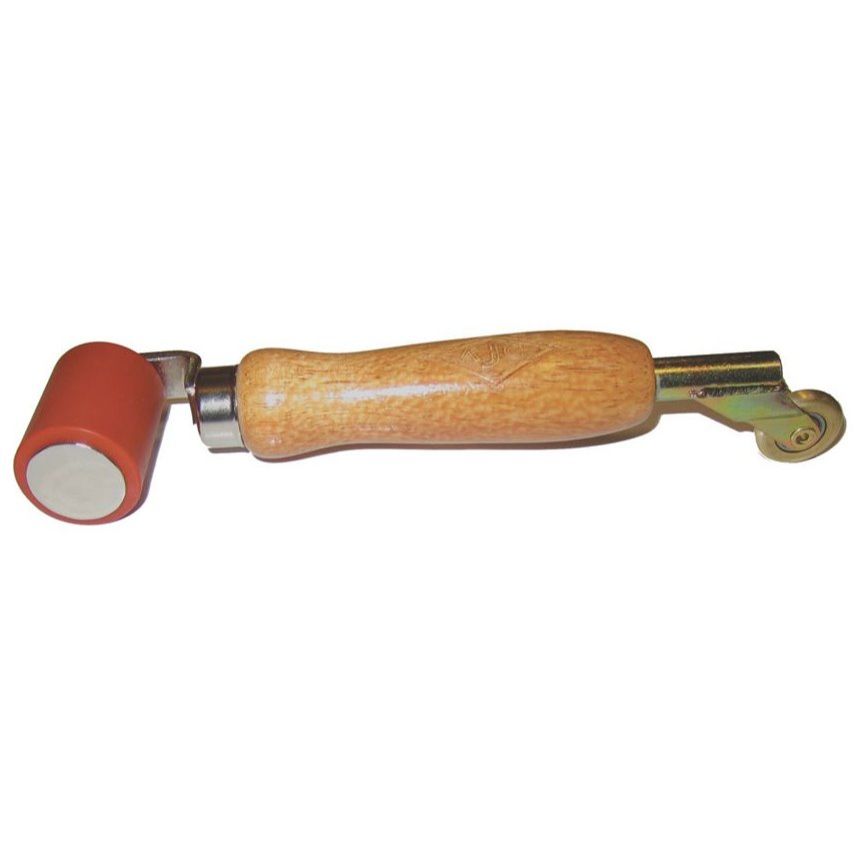 AJC Tools 170-R&B  R & B Combo Rubber & Brass Seam Roller with Wood Handle