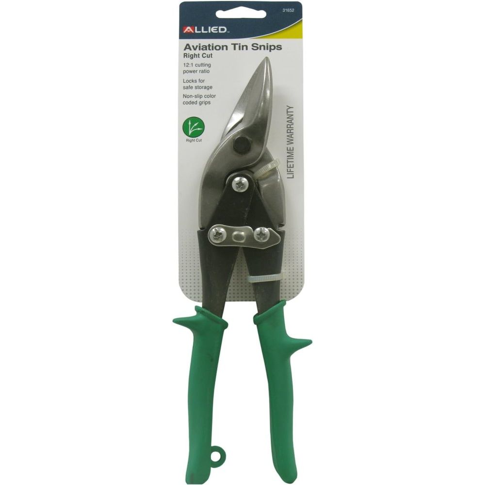 Allied Int 31652 Aviation Tin Snips - Right Cut Allied Int 31652 Aviation Tin Snips - Right Cut