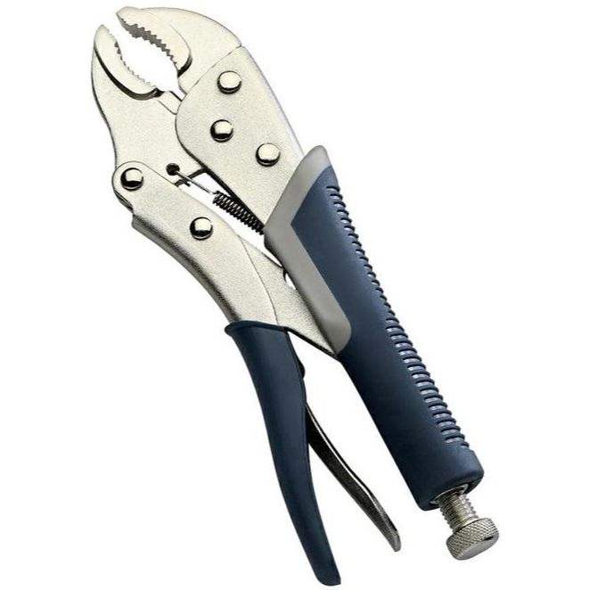 Allied Int 90541 10" Lock Grip Curved Jaw Pliers with Cutter Allied Int 90541 10" Lock Grip Curved Jaw Pliers with Cutter