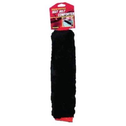 AutoLogix 54-1294  Genuine Sheepskin Seat Belt Comforter - Black