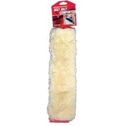 AutoLogix 54-1295  Genuine Sheepskin Seat Belt Comforter - Tan