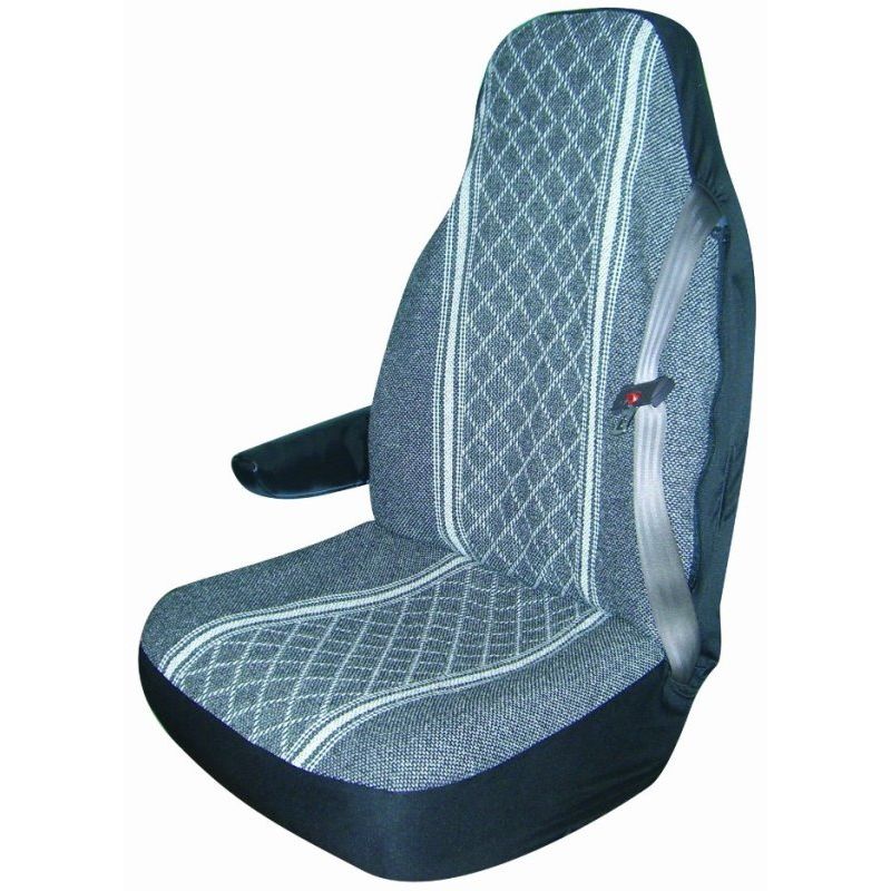 AutoLogix 67-1920GRY  Gray Diamond Back Large Bucket Seat Covers - Pair