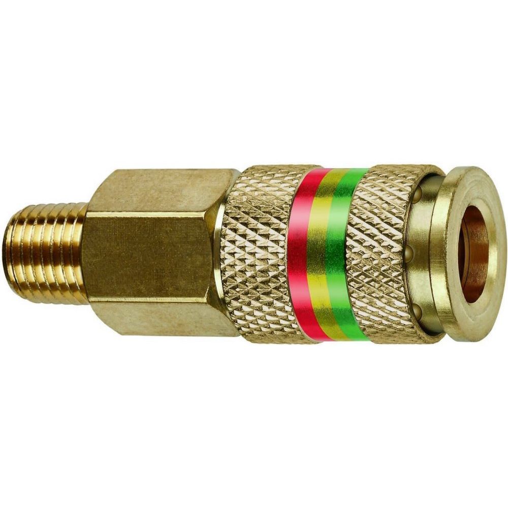 Tru-Flate 13-512  1/4" x 1/4" MNPT Brass Combo Coupler
