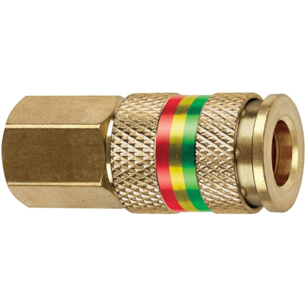 Tru-Flate 13-514  1/4" x 1/4" FNPT Brass Combo Coupler Tru-Flate 13-514  1/4" x 1/4" FNPT Brass Combo Coupler