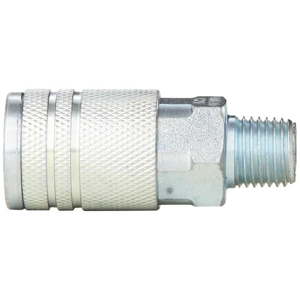 Amflo C21 1/4" I/M - Industrial/Milton Design x 1/4" MNPT Steel Coupler Amflo C21 1/4" I/M - Industrial/Milton Design x 1/4" MNPT Steel Coupler