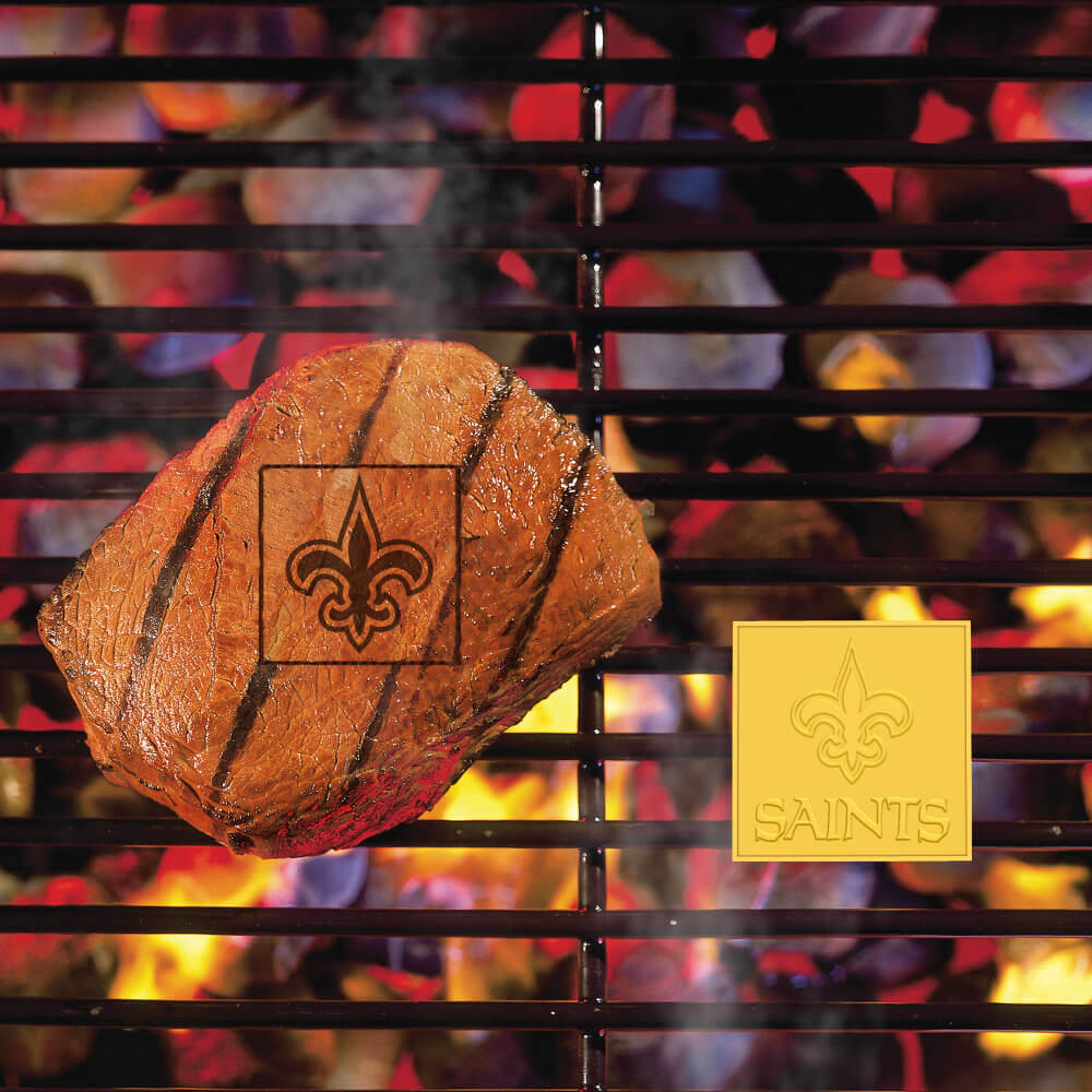 Fanmats 10136  NFL - New Orleans Saints Fan Brand Barbecue Logo Branding Iron