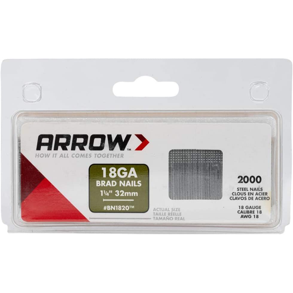 Arrow Fastener  BN1820CS  1-1/4 Inch 18 Gauge Brad Nail - 1000 Pack