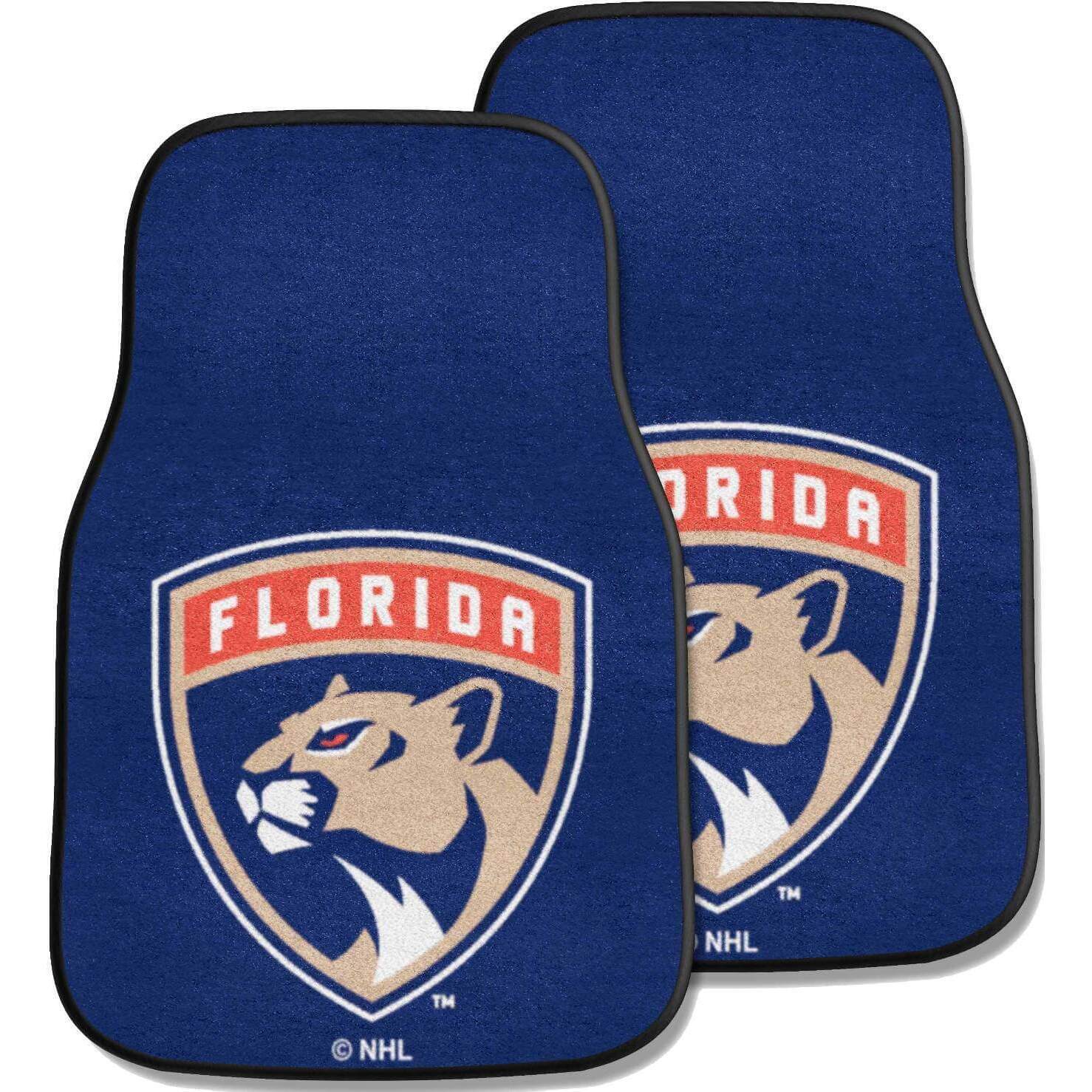 Fanmats 10540 Florida Panthers 17" x 27" Universal Fit Carpeted Front Car Mat Set Fanmats 10540 Florida Panthers 17" x 27" Universal Fit Carpeted Front Car Mat Set