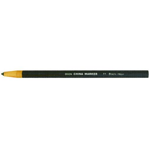 Dixon 00077  Phano Peel-Off China Marker - Black - 12 per Package