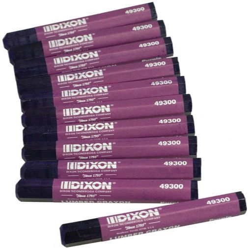 Dixon 49300  Industrial Lumber Crayon - Purple - 12 per Package