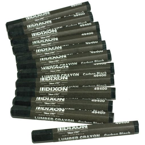Dixon 49400  Industrial Lumber Crayon - Carbon Black - 12 per Package Dixon 49400  Industrial Lumber Crayon - Carbon Black - 12 per Package