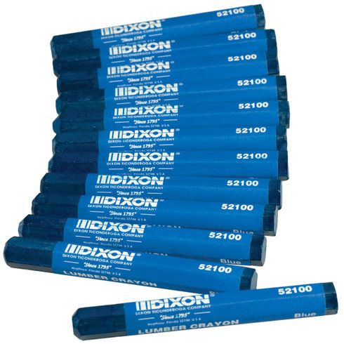 Dixon 52100  Industrial Lumber Crayon - Blue - 12 per Package