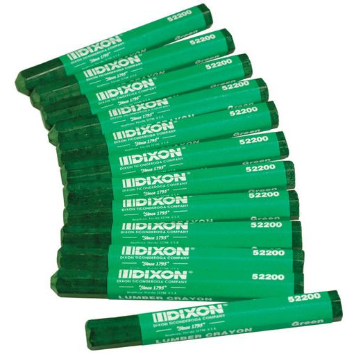 Dixon 52200  Industrial Lumber Crayon - Green - 12 per Package