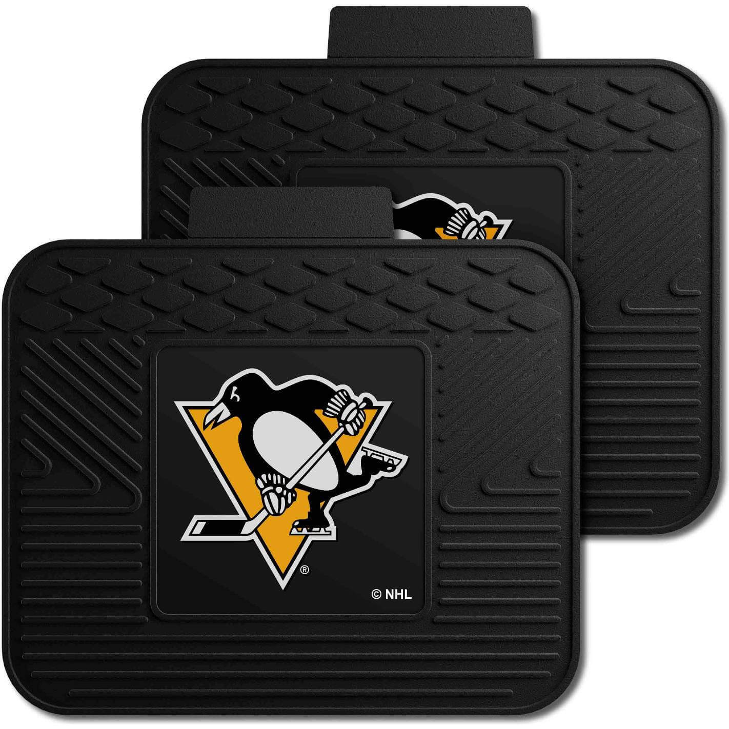 Fanmats 12401  Pittsburgh Penguins 14" x 17" Back Seat Car Utility Mats - 2 Piece Set