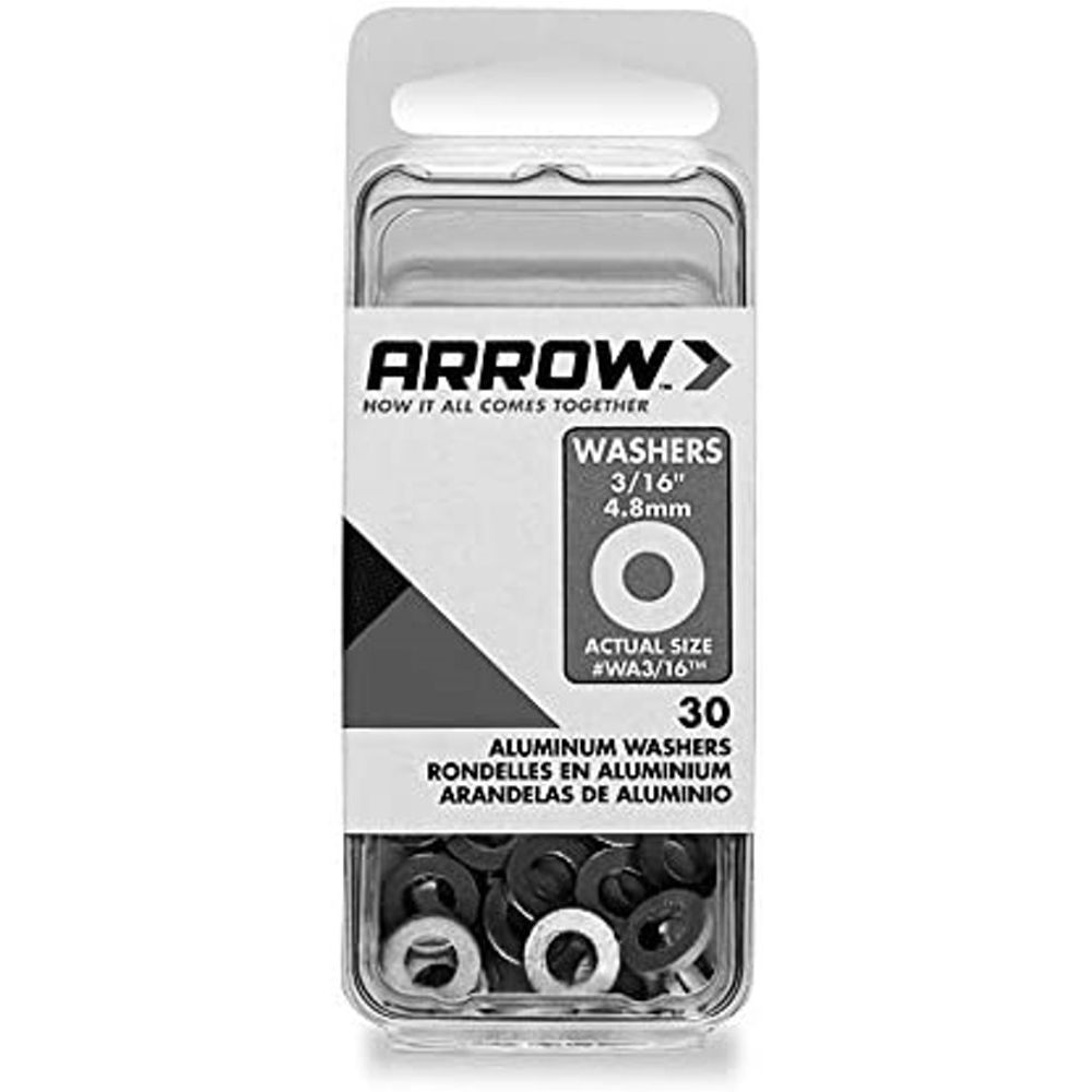 Arrow Fastener WA3/16 3/16" Aluminum Rivet Washers 30 per Package Arrow Fastener WA3/16 3/16" Aluminum Rivet Washers 30 per Package
