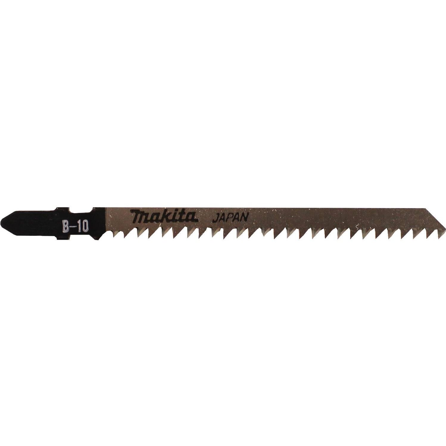 Makita 792529-7 Jig Saw Blade, T Shank, HCS, 4-1/8" x 9TPI, 3-1/8" Cutting Length, 5 per package