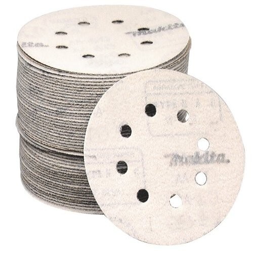 Makita 794522-7-50  240 Grit 5" Hook & Loop 8-Hole Sanding Discs 50 per Package