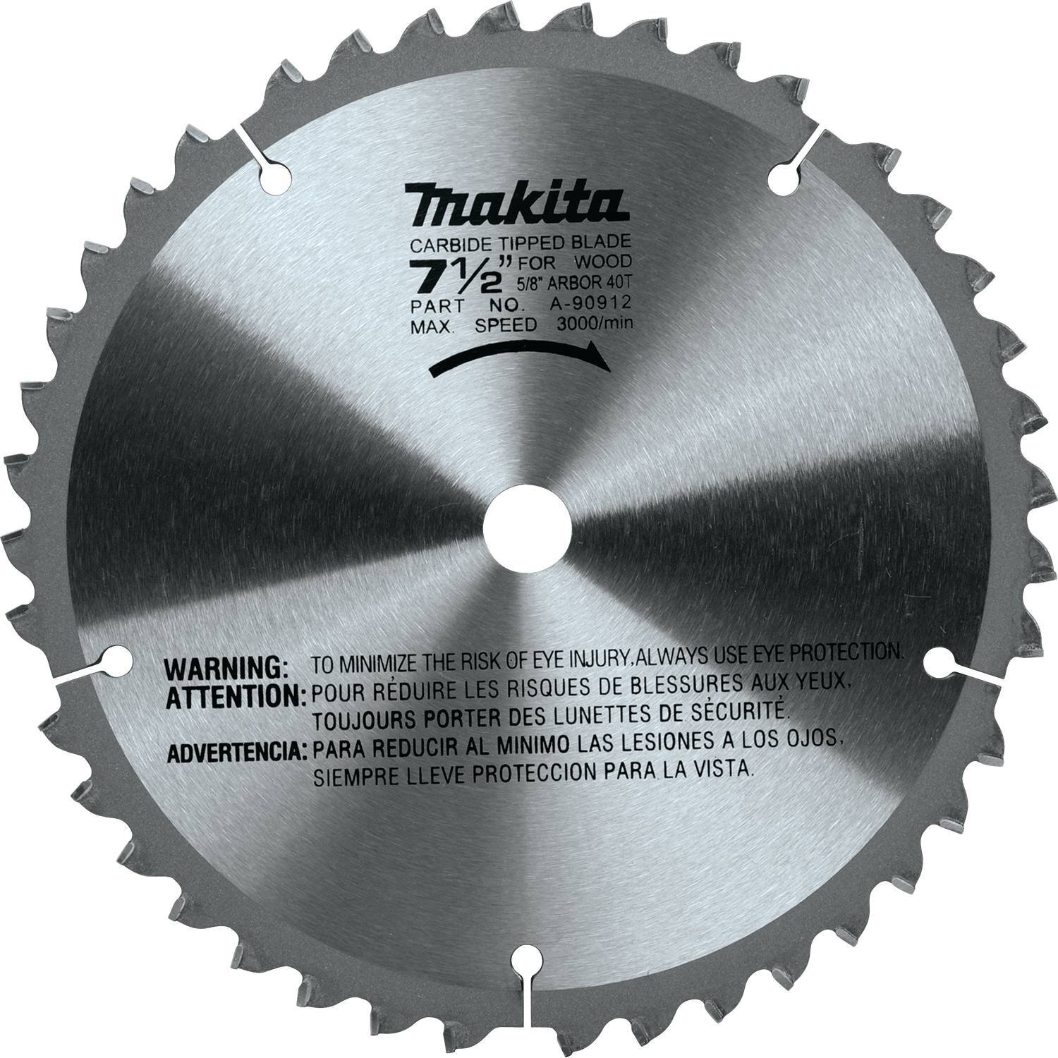 Makita A-90912 7-1/2" 40T Carbide-Tipped Miter Saw Blade Makita A-90912 7-1/2" 40T Carbide-Tipped Miter Saw Blade