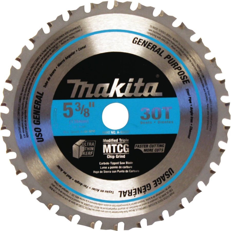 Makita A-95037  5-3/8" 30T Carbide Tipped Saw Blade, Metal/General Purpose