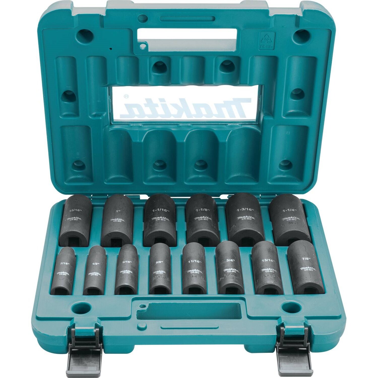 Makita A-96372 1/2" Drive Deep Well Impact Socket Set 14-piece Makita A-96372 1/2" Drive Deep Well Impact Socket Set 14-piece