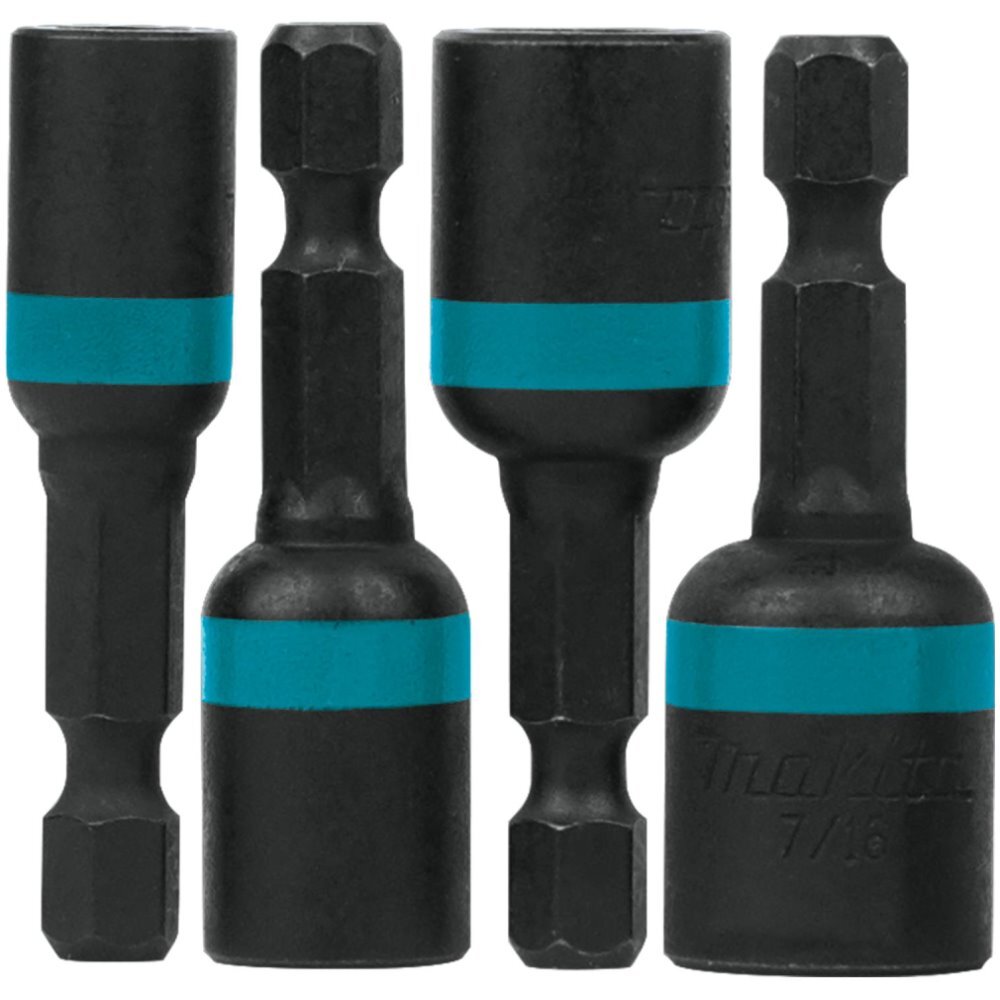 Makita A-97639  ImpactX 4 Piece  1-3/4" Magnetic Nut Driver Set,  1/4",  5/16", 3/8", 7/16"