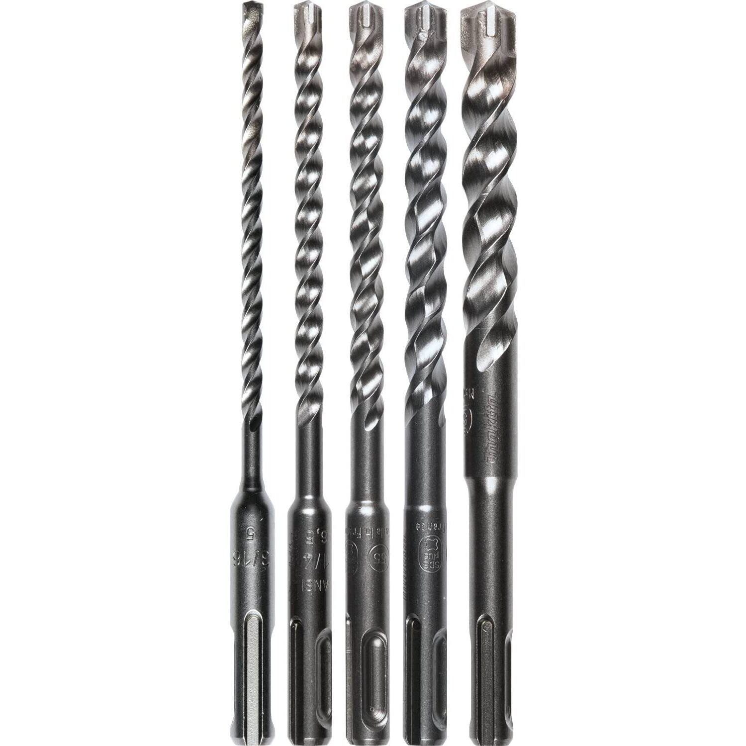 Makita B-61298  5 Piece SDS-PLUS Bit Set, 3-Cutter