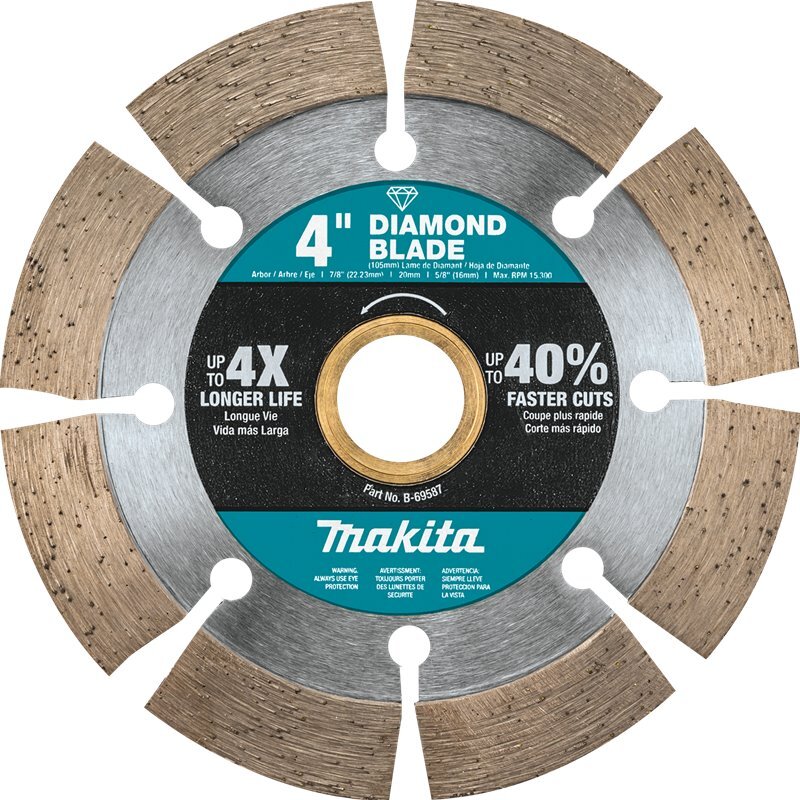 Makita B-69587 4" Diamond Blade, Segmented, General Purpose Makita B-69587 4" Diamond Blade, Segmented, General Purpose