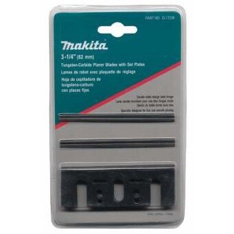 Makita D-17239 3-1/4" Double Edged Planer Blades with Set Plates (192157-2) - 2 per Package Makita D-17239 3-1/4" Double Edged Planer Blades with Set Plates (192157-2) - 2 per Package