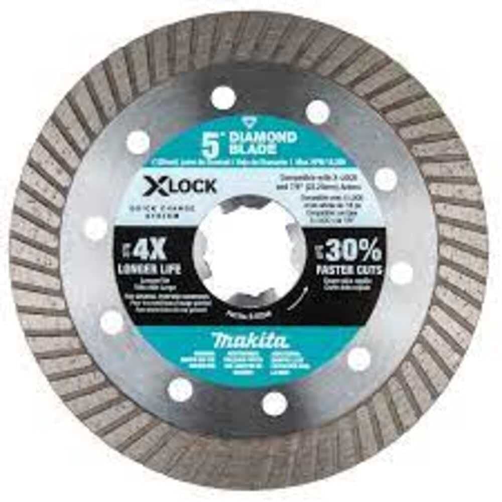 Makita E-07244  X-LOCK 5" Turbo Rim Diamond Blade for Masonry Cutting