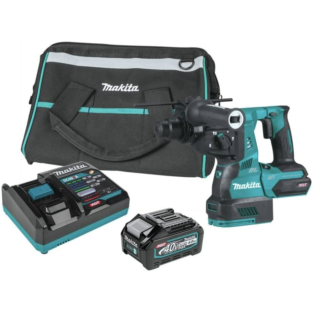 Makita GRH01M1  40V max XGT Brushless Cordless 1-1/8" AVT Rotary Hammer Kit, accepts SDS-PLUS bits, AFT, AWS Capable (4.0Ah)