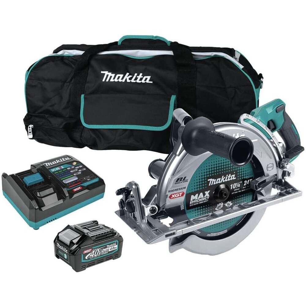 Makita GSR02M1 40V max XGT Brushless Cordless Rear Handle 10-1/4" Circular Saw Kit, AWS Capable, 4.0Ah Makita GSR02M1 40V max XGT Brushless Cordless Rear Handle 10-1/4" Circular Saw Kit, AWS Capable, 4.0Ah