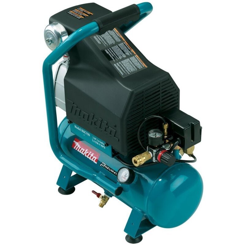 Makita MAC700 2.0 HP Hot Dog 2.6 Gallon Oil Lubricated Air Compressor Makita MAC700 2.0 HP Hot Dog 2.6 Gallon Oil Lubricated Air Compressor