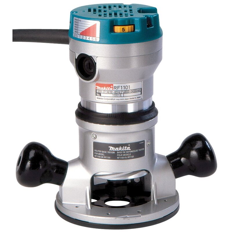 Makita RF1101  2-1/4 HP Variable Speed Fixed Base Router - 11 Amp