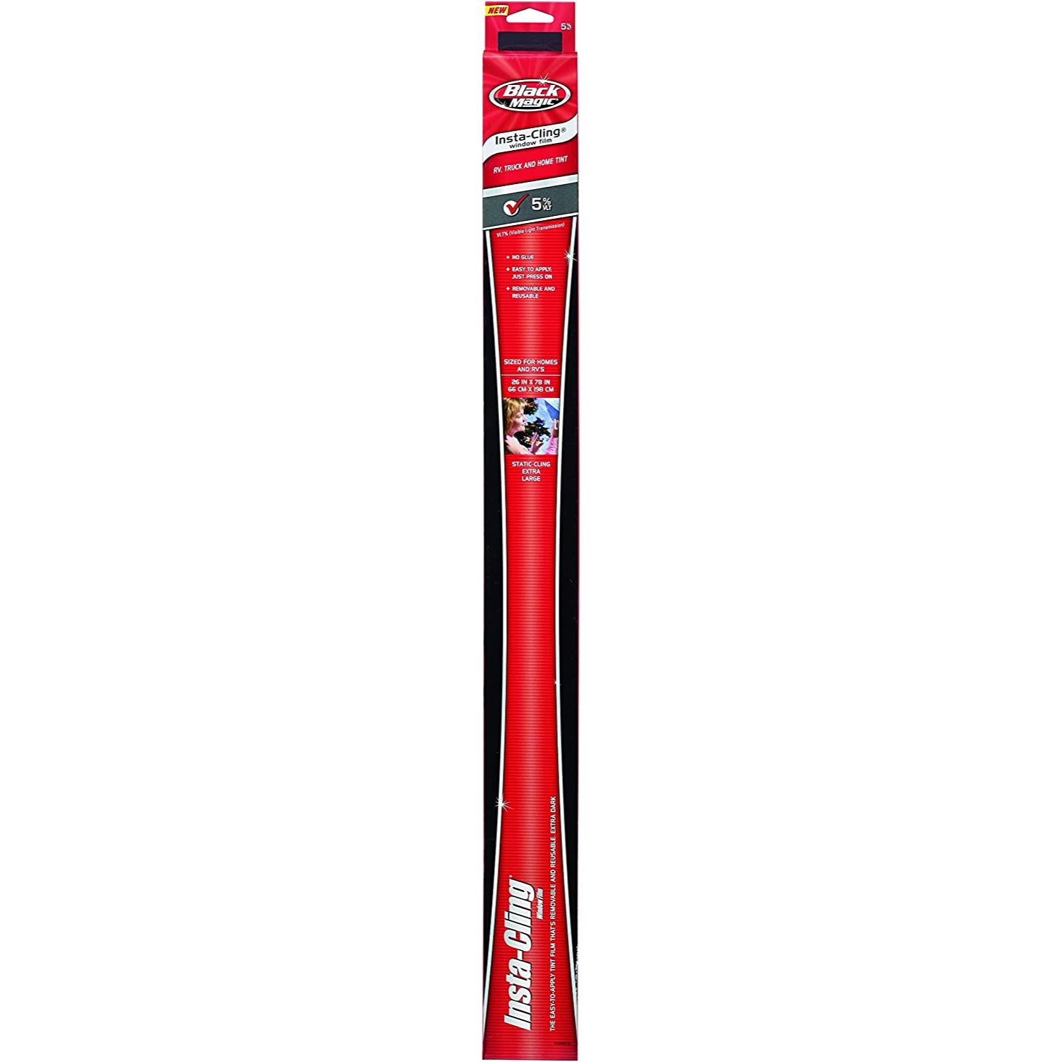 Auto Expressions 5044535  Insta Cling Film Static Cling 5% - 26" x 78"