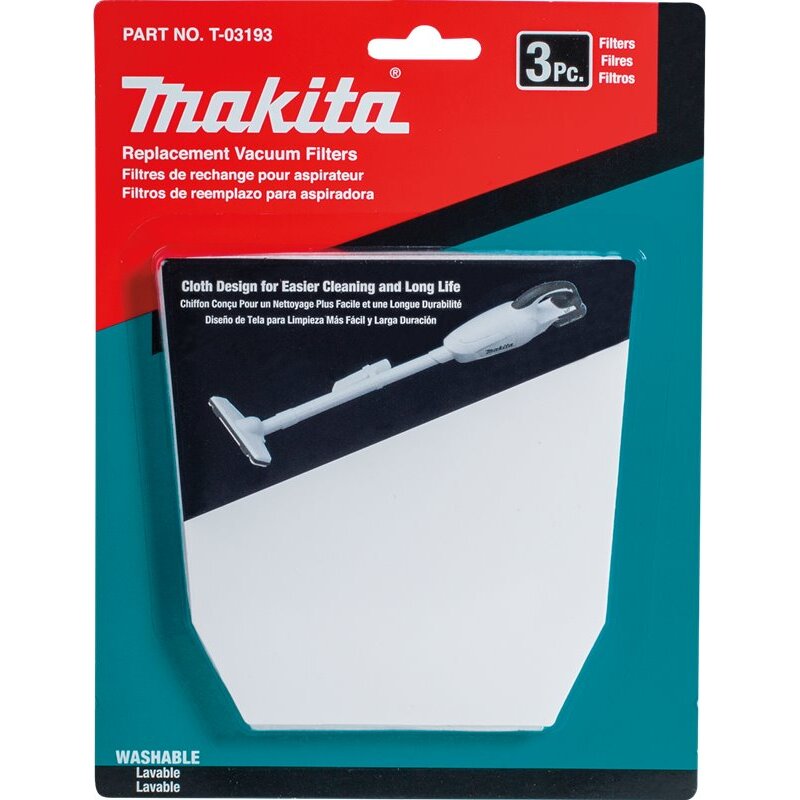 Makita T-03193  Cloth Vacuum Filter 3 Pack