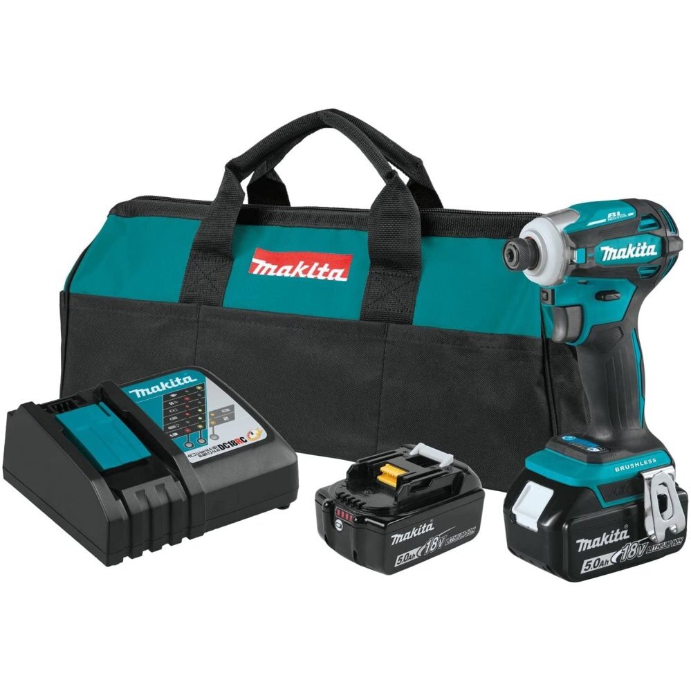 Makita XDT19T  18V LXT Lithium-Ion Brushless Cordless Quick-Shift Mode 4-Speed Impact Driver Kit (5.0Ah)