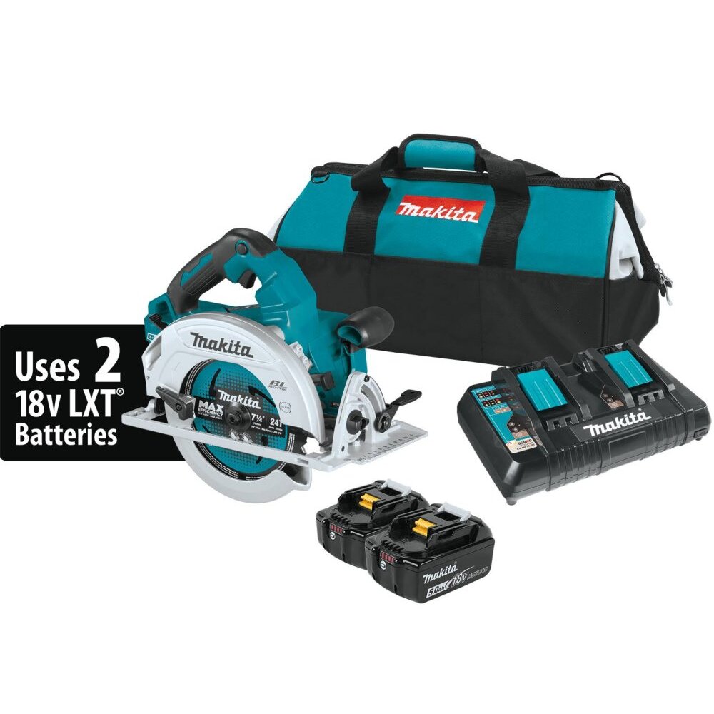 Makita XSH06PT  18V X2 LXT Lithium-Ion (36V) Brushless Cordless 7-1/4 Circular Saw Kit (5.0Ah)