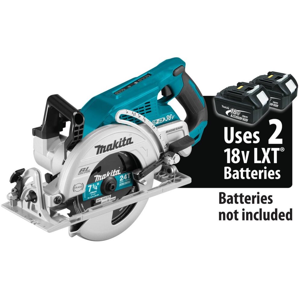 Makita XSR01Z 18V X2 LXT Lithium-Ion (36V) Brushless Cordless Rear Handle 7-1/4" Circular Saw, Tool Only