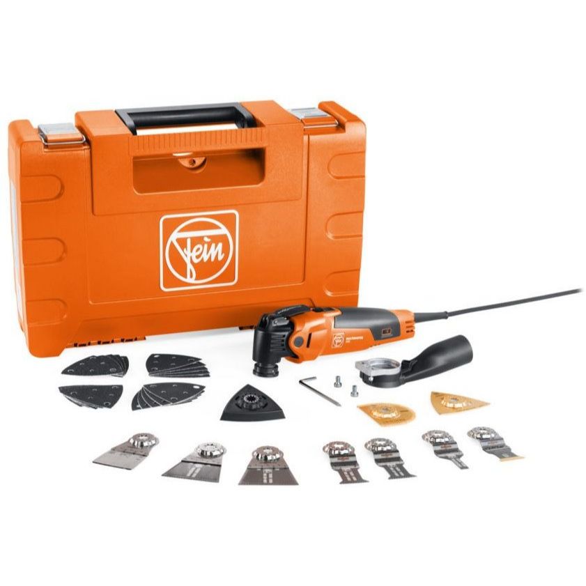Fein MM 500 PLUS TOP Multimaster 500 Corded Oscillating 350W Multi-Tool Kit with 30 Accessories and Case (72296770090)