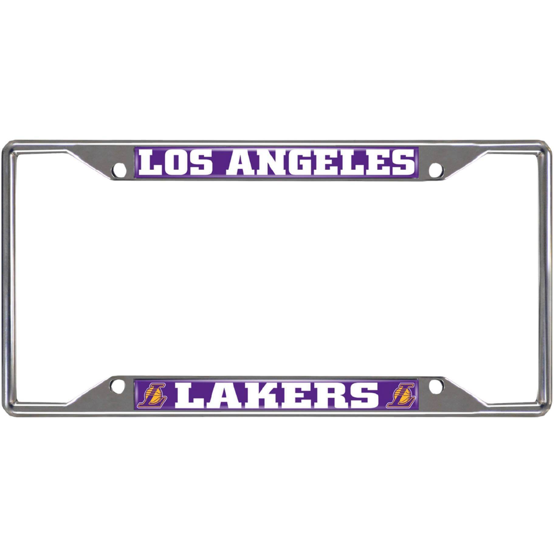 Fanmats 14796  Los Angeles Lakers Metal License Plate Frame with Chrome Finish