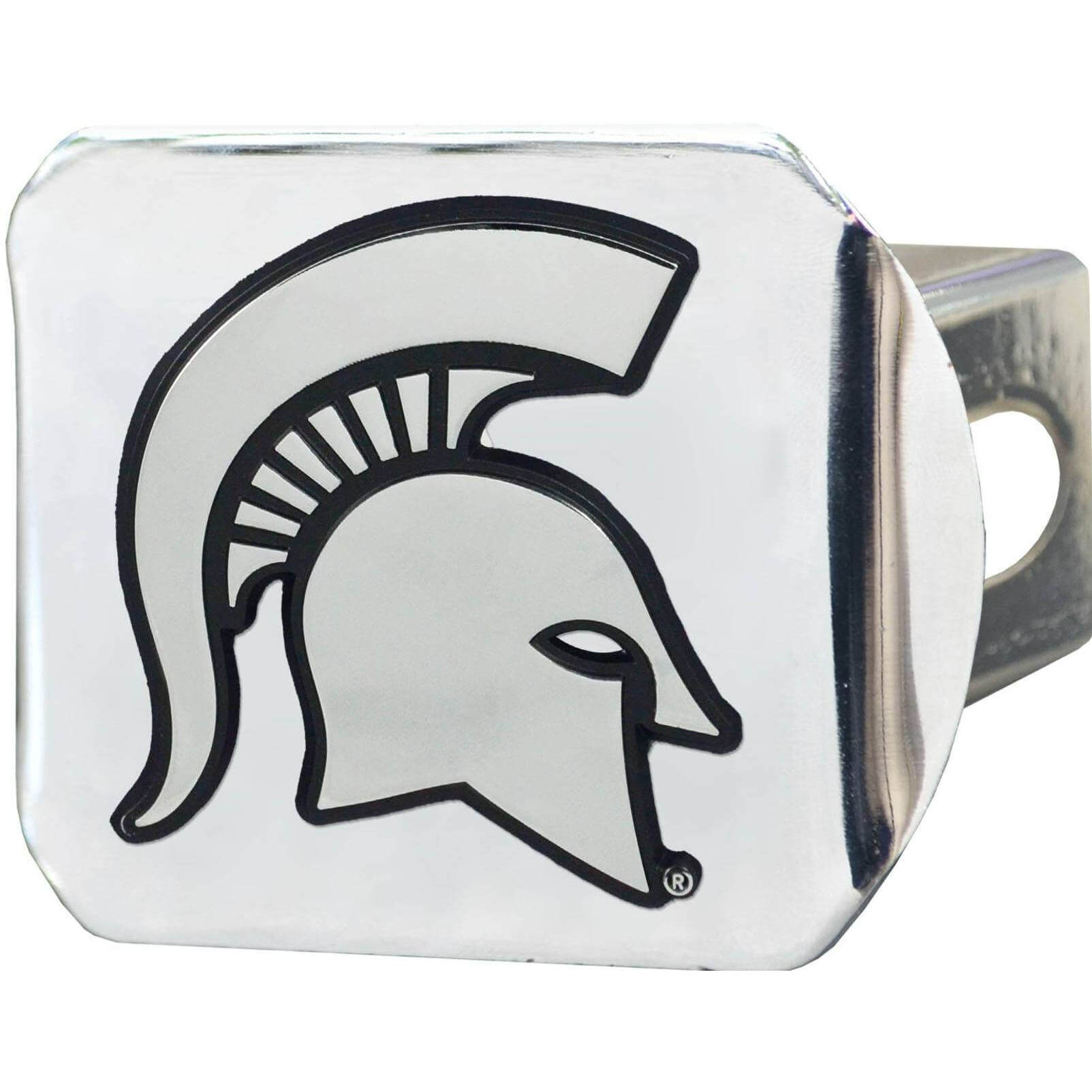 Fanmats 15073 MSU - Michigan State Spartans Chrome Hitch Cover with Metal 3D Emblem Fanmats 15073 MSU - Michigan State Spartans Chrome Hitch Cover with Metal 3D Emblem