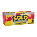 Solo Lemon Raspberry Zero Sugar 375mL Cans 10 Pack
