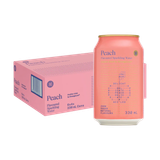 StrangeLove Peach Sparkling Water 330mL Cans 24 Pack