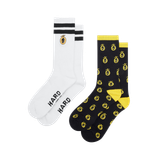 Hard Rated Lemon Sneaker Socks 2pk