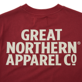 Great Northern Apparel Co Wordmark Tee Maroon XL