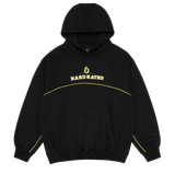 Hard Rated Piped Hoodie Black S