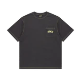 Solo Black Contrast Stitch Tee