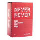 Never Never Grapefruit Gin & Soda 5% 250mL Cans 24 Pack