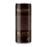 AllPress Iced Black Coffee 240mL Cans 12 Pack
